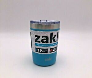 Zak! Designs 12oz Double Wall Stainless Steel Tumbler - Aqua - Miazone
