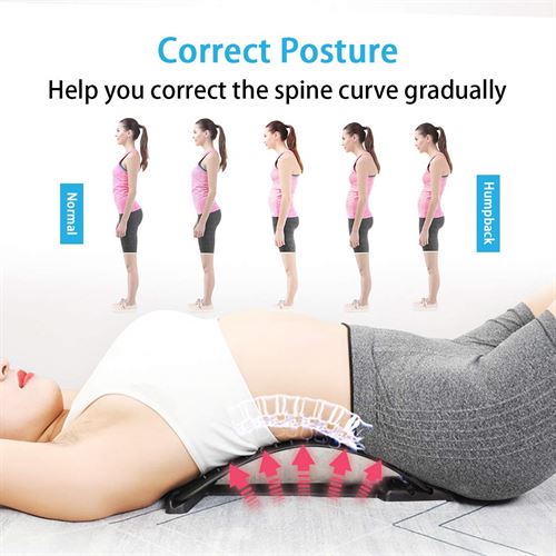 Back Stretcher, Lumbar Back Pain Relief Device, Multi-Level Back Massager 