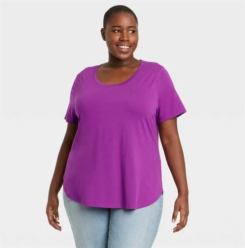 IN'VOLAND Women's Bodysuit Plus Size Short Sleeve Scoop Neck Bodysuit Basic  Top T Shirt Leotards Jumpsuits at  Women's Clothing store