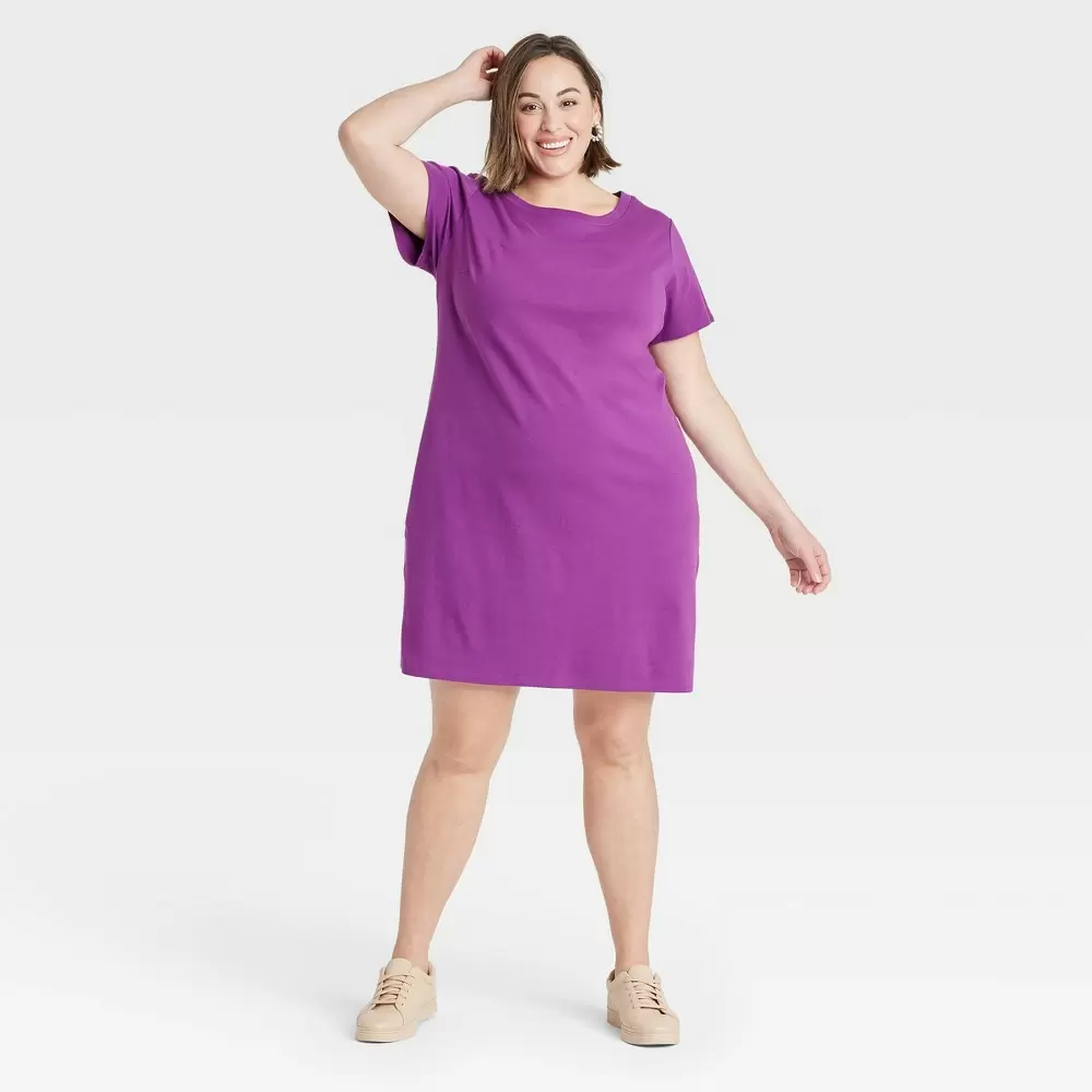 IN'VOLAND Women's Bodysuit Plus Size Short Sleeve Scoop Neck