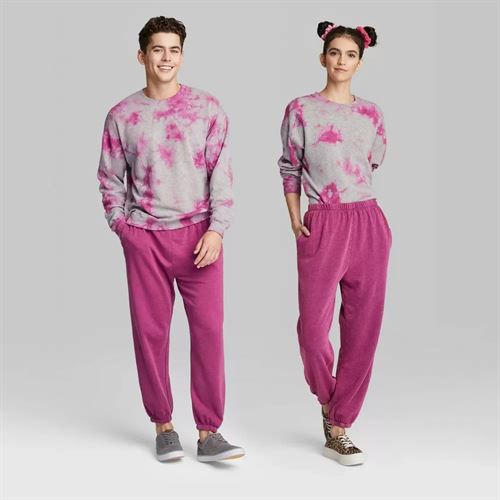 High-Rise Vintage Jogger Sweatpants - Wild Fable Dark Pink L - Miazone