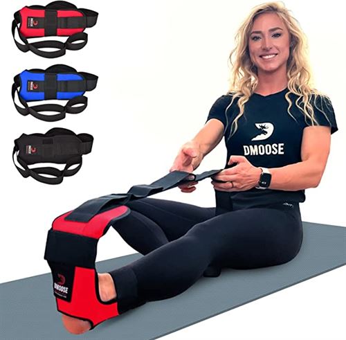Yoga Strap Resistance Band Stretching Belt Fastener Tape Foot Ankle Ligament  Stretcher for Yoga Sports Training Black