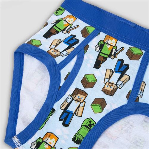 Boys Minecraft 5 Pack Character Underwear, Size 4-8 