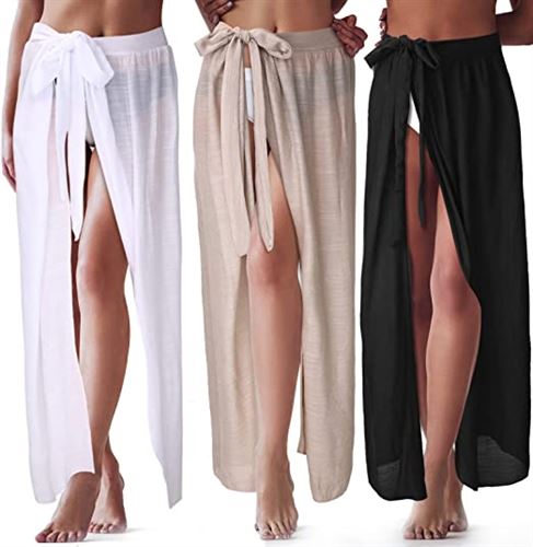 JaGely 3 Pieces Sarong Cover Ups for Women Beach Swimsuit Cover up