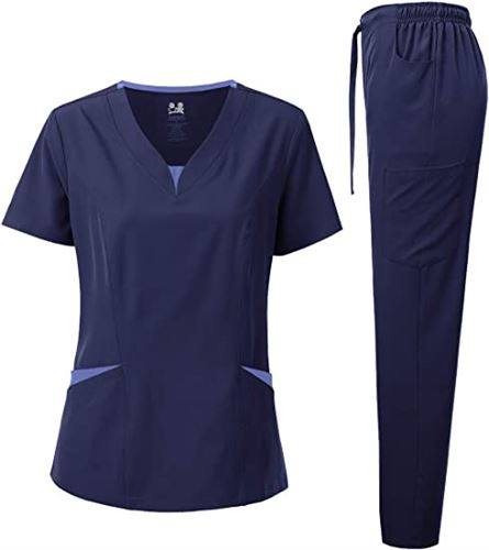 Gray Two way Stretch Medical Scrubs Uniform Wholesaler