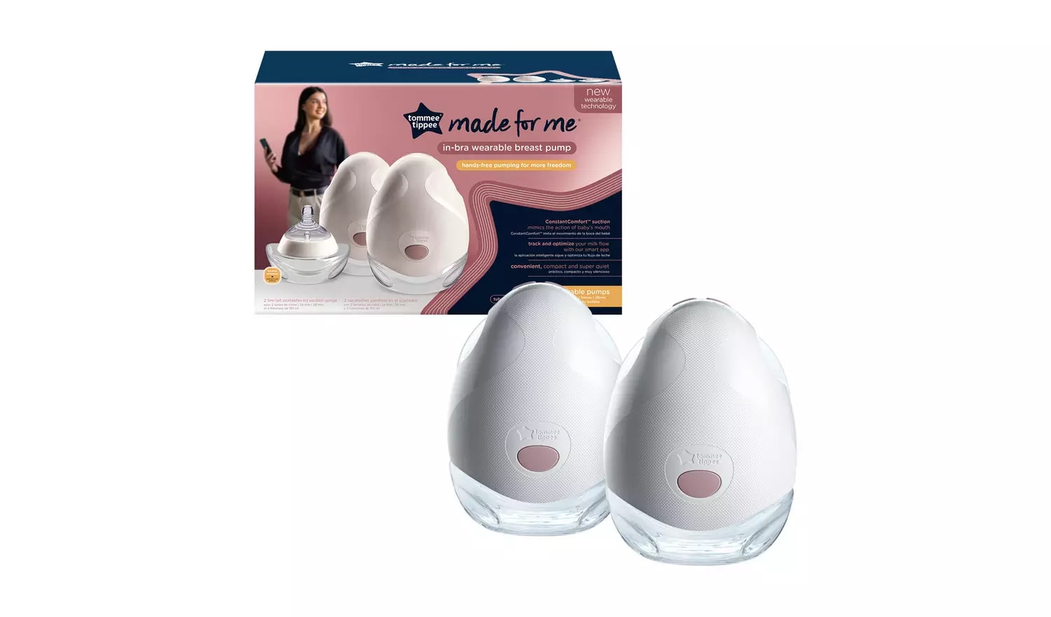 Buy TOMMEE TIPPEE Made for Me Double Electric Wearable Breast Pump - White