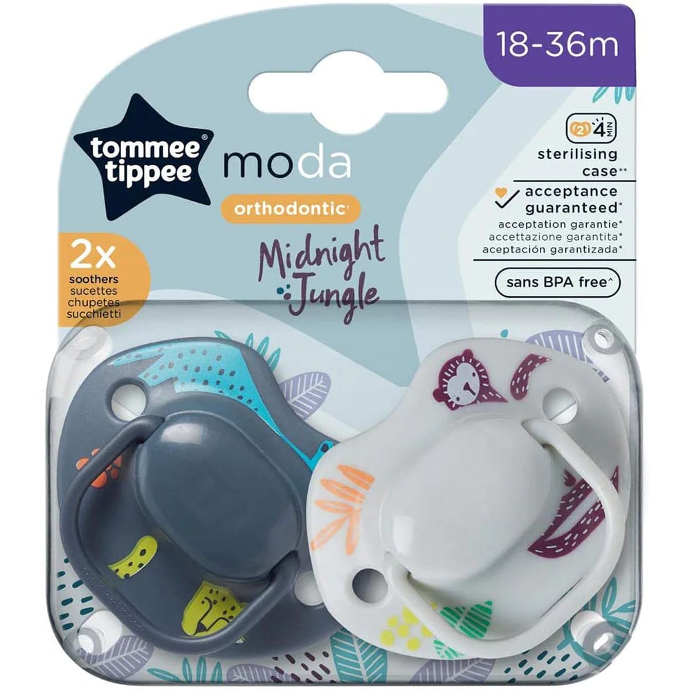 Tommee Tippee Moda Soothers (0-6m) – Girl 2pcs